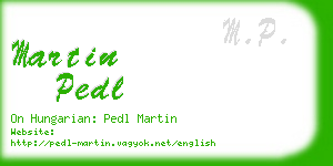 martin pedl business card